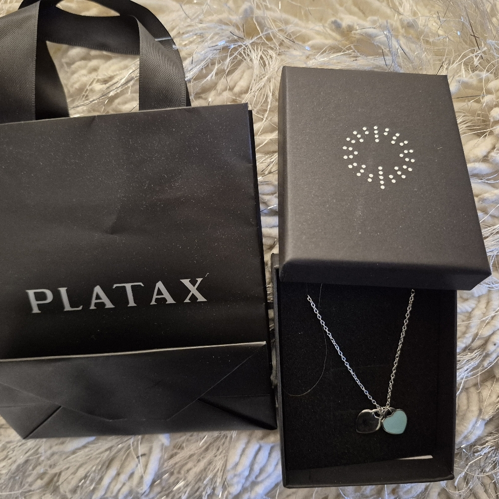 Silver and Blue Heart Necklace